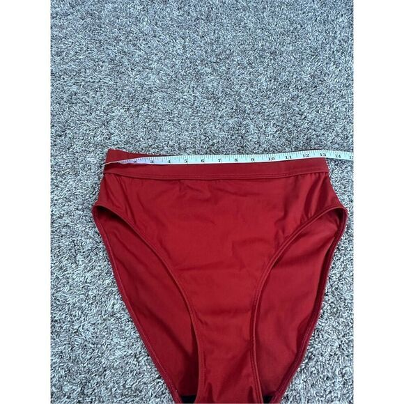 Else Mare High Waist Bikini Swim Bottoms Paprika Red Women’s Size 6 Beach Summer - Picture 4 of 9